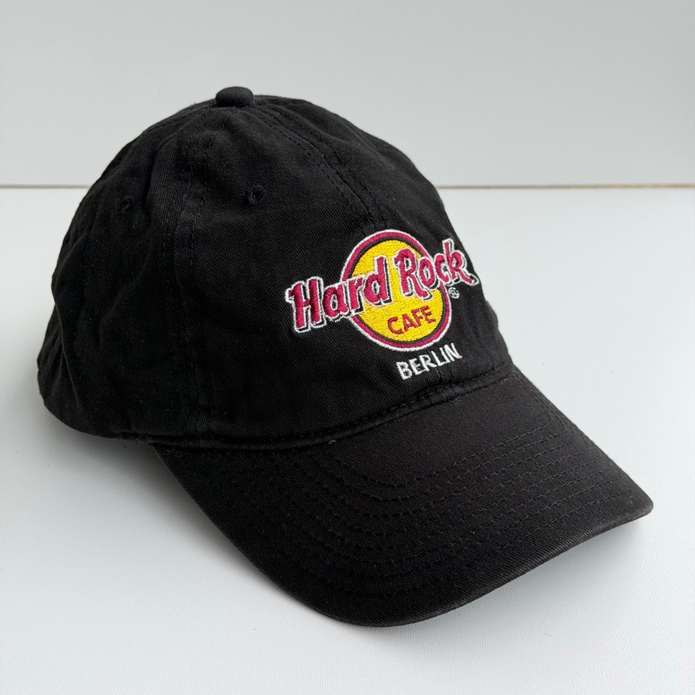 Hard Rock Cafe Berlin Baseball Cap Black Cotton Logo Embroidered Adjustable Hat